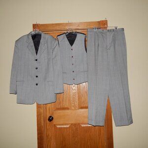 Vintage Men's MISTERO ITALIA 3 Piece Suit Set Jacket Size 46R Vest Pants 36x33